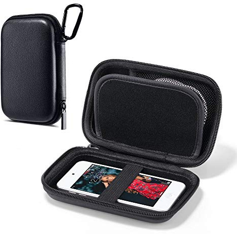 ULAK MP3 Player Hülle, Hard Travel Case Schützende Aufbewahrungs Tasche für Bluetooth MP3 / MP4-Player/Kopfhörer/iPod Touch - Schwarz