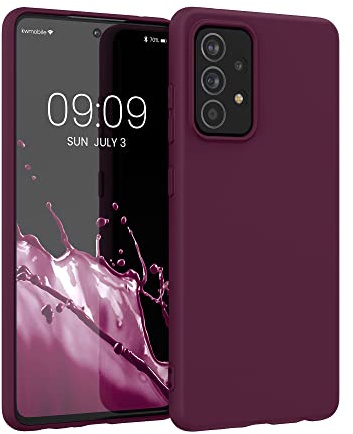 kwmobile Custodia Compatibile con Samsung Galaxy A52 / A52 5G / A52s 5G Cover - Back Case per Smartphone in Silicone TPU - Protezione Gommata - viola bordeaux