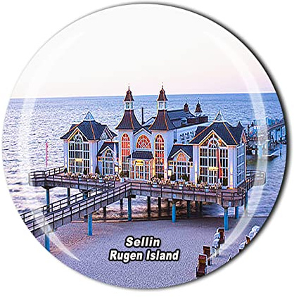 Sellin Rugen Island Mecklenburg-Vorpommern Deutschland Kühlschrankmagnet Kristall Touristen Souvenir Geschenkkollektion Kühlschrank Magnet Aufkleber