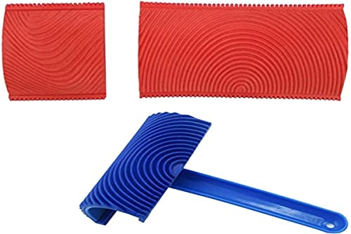 3 pièces Outils pour veines de bois, spatule Effet Bois Caoutchouc, Rouleau Effet Bois Tampon, Caoutchouc Pinceau Murale Texture Peinture Venure Outil