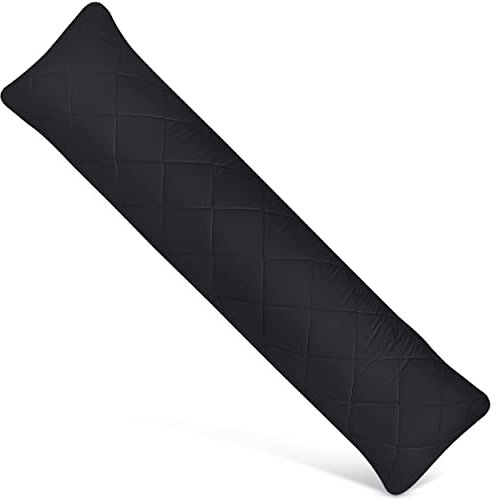 Utopia Bedding Acolchado Almohada Corporal 40 x 145 cm (Paquete de 1), Almohada de Embarazo y Maternidad, Relleno de Poliéster Suave (Negro)