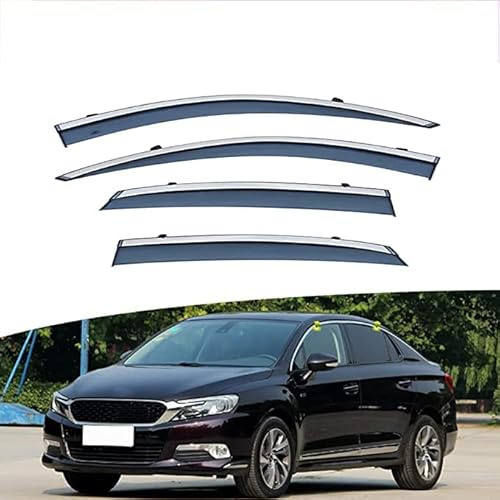 Juego de 4 Deflectores de Viento, Protector de Nieve para Lluvia Y Sol de Baja Acumulación de Calor para Reemplazo de Automóviles para Citroen DS5 LS 2015+