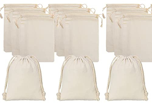 20 Stück Stoffbeutel Klein, 10*15cm Mit Kordelzug, Geschenktasche, Baumwollsäckchen Für Schmuck DIY Kosmetik Geschenk