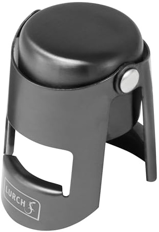 LURCH 240780 Sektflaschen- und Champagnerflaschenverschluss zum luftdichten und auslaufsicheren Verschließen Smokey Grey