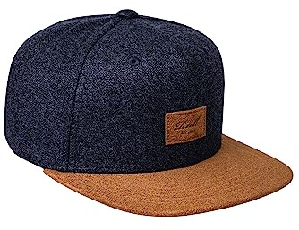 Reell Faux Suede Brim Keps Damer/Herrar - flat hatt basebollkeps snapback cap Snapback, med skärm Sommar-Vinter Vår Sommar Höst Vinter - One Size blå