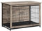 Feandrea Cage pour Chiens, Table d’Appoint, Niche Moderne pour Chiens Jusqu’à 32 kg, Cage pour Chiots, Plateau Amovible, Maisonnette pour Animaux, 2 Portes, Grège PFC003G01