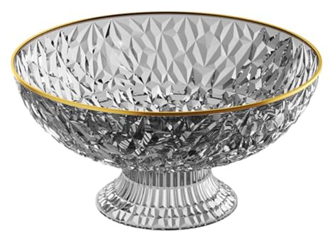 kowaku Frutero con escurridor, Cesta coladora de Verduras, contenedor Multiusos Decorativo Redondo Duradero, Grande para Centro de Mesa, Gris