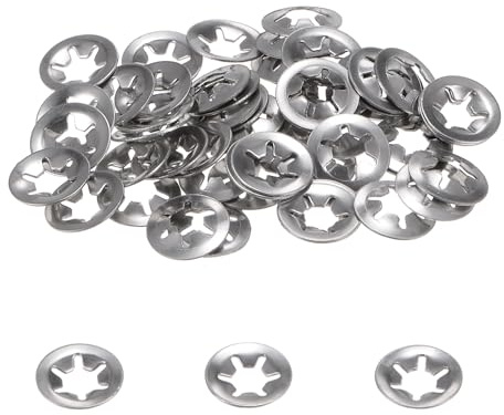 QUARKZMAN 60Pcs Rondelles Élastiques à Dents Internes M5 Clips de Retenue | Rondelles de Blocage, en Acier Inoxydable 304, à Enclenchement Rapide, à Vitesse Rapide