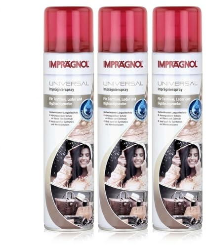 Imprägnol Universal Imprägnierspray 400ml - Wetterschutz für Leder, Textilien & Hightechgewebe, atmungsaktiver Schutz vor Nässe & Schmutz (3er Pack)