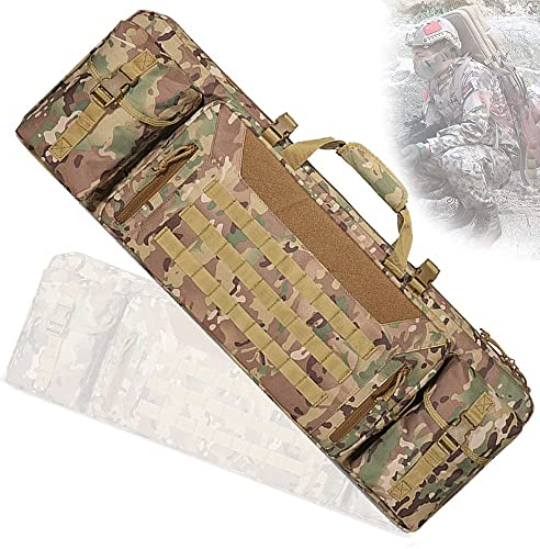 Gewehrrucksack Weiche Gewehrkoffer Gewehrkoffer Gewehrkoffer Taktische Waffentasche, Doppelte lange Gewehr-Waffentasche, Taktische Waffentasche, Camping-Schrotflintentasche zum Angeln, Jagen, Schießs