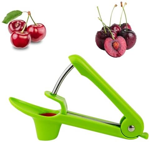 Cherry Pitter, Cherry Stoner Remover with Stainless Steel Rod, Olive Pitter C/herry P/itter Tool, C/herry Pip Remover/Dates Pitting Device, Portable Grapes Fruit Tool
