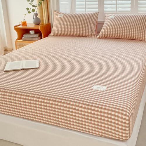 HAIBA Spannbettlaken 120x200 aus 100% Baumwolle Jersey - Bettlaken für Matratzen bis zu 30 cm Höhe - Comfort Spannbetttuch - Einzelpackung Matratzenschoner