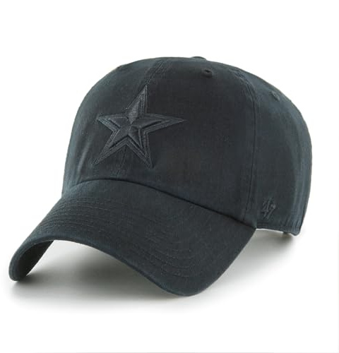 47 Dallas Cowboys NFL Clean Up Unisex Basebollkeps, justerbar, lagemblem, svart, Svart, one size