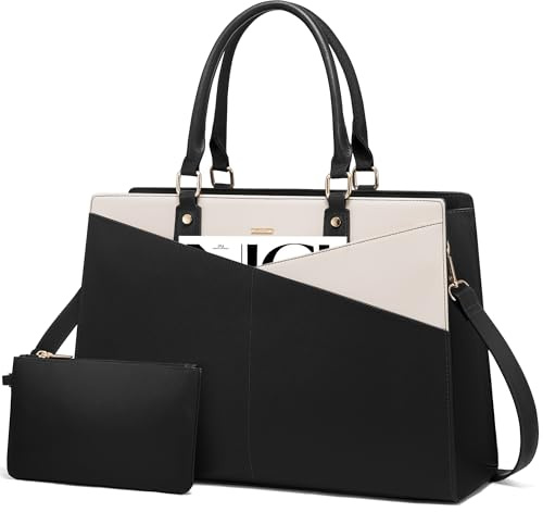 LOVEVOOK Laptoptasche Handtasche Damen 15,6 Zoll, Arbeitstasche Groß Lehrertasche Aktentasche Shopper Tasche Schultertasche Tote Bag Schultasche für Büro Uni Business Arbeit Schule