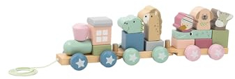 Sterntaler Steckspiel Holzeisenbahn - Fördert motorische Fähigkeiten - Aus FSC® 100%-zertifiziertem Holz - Langlebig und umweltfreundlich - Baby- und Kleinkindspielzeug