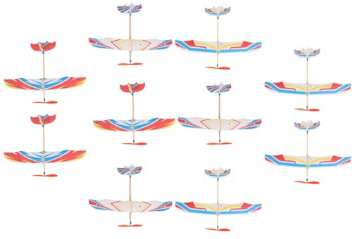 ULTECHNOVO Rubber Band Powered Airplane Model 16 Inch Biplane Toy for Kids Educational Diy Play Outdoor Fun and Birthday Party Favors