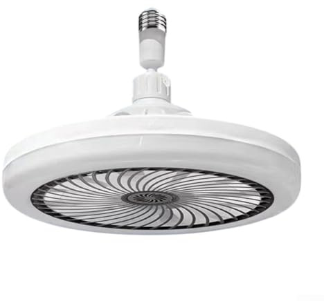 Ventilateur de plafond compact avec 3 couleurs de lumière et télécommande pour n'importe quelle petite pièce (C)