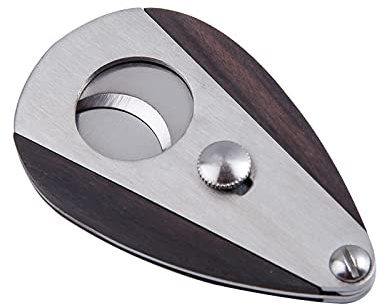 Coupe-cigare Guillotine À Double Lame En Acier Inoxydable Avec Grain De Bois, Accessoire For Cigares, Gadget Sympa, Cadeau For Homme(Type C)