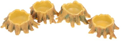 MOTHNUR Cuencos de Agua para Reptiles Mini Multifunción, Recipientes Pequeños para Escorpiones y Arañas, Set de 4 Piezas, Plástico Duradero, para Alimentación en Terrarios, Mascotas