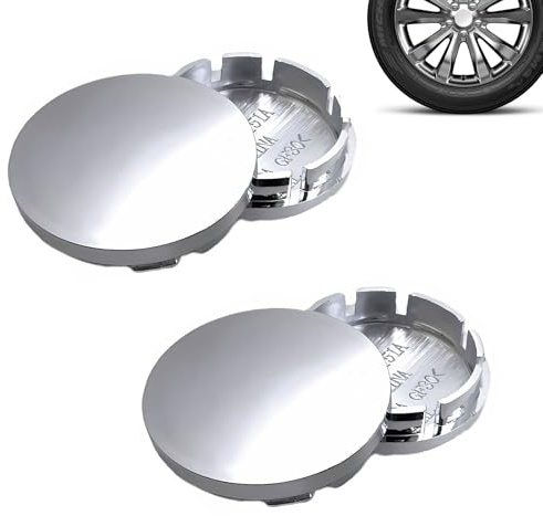 ARYIMYDP 4 unidades Tapas de cubos de ruedas universal, 56/53mm, para BMW, Mercedes y VW, Color plata, mejora el aspecto y protege de polvo y corrosión, Ideal para tapacubos central