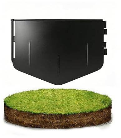 Aufun Rasenkante Kunststoff PP 4m Fünfeck Design Stabil & Knickfest | Beetumrandung Mit Stecksystem Einfache Montage, Breiter Schlagkopf, Für Garten & Rasen