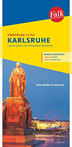 Falk Stadtplan Extra Karlsruhe 1:20 000: mit Ortsteilen von Ettlingen, Pfinztal, Rheinstetten, Weingarten (Falk Stadtplan Extra Standardfaltung - Deutschland)