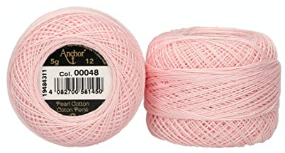 ANCHOR Pearl Yarn, Thickness: 12, Packaging: 5G, Running Length: 56M 48 Embroidery Threads