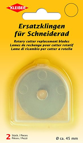 Kleiber 92060 Ersatzklingen für Schneiderad (Rollschneider), Stahl, Silber, 4,5 x 4,5 x 0,1 cm