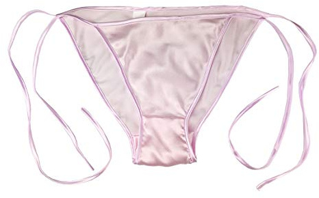 LSHARON SILK Mutandine sexy 100% seta di gelso perizoma lingerie G-String biancheria intima mutandine slip, rosa chiaro, Etichettalia unica