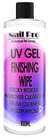 100Ml Uv Nail Gel Finishing Wipe, Sticky Residue Remover, Cleanser, Brush Cleaner Solution Super Concentrated