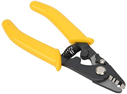 Cfs-3 Pelacables Pelacables, Pelacables de Fibra de Alta Dureza, Alicates Pelacables de Fibra Óptica de 3 Orificios Mango de Herramienta Herramienta de Prensado Manual