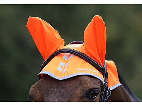 Shires EquiFlector Fly Veil - Orange Full