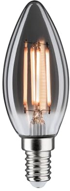 Paulmann 28862 LED Lampe 1879 Röhre Goldlicht 140lm 4 Watt dimmbar Rauchglas Vintage 1800 K E14 Leuchtmittel