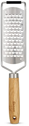 Culinare Naturals C70002 Rallador de Cocina Grueso, Bambú Sostenible/Acero Inoxidable, 30cm x 7cm, Rallador Manual de Queso y Verduras con Mango
