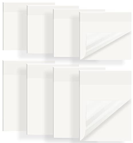 400 Blätter Transparente Haftnotizen, Transparente Sticky Notes Klebezettel Papier, 2 Größen Selbstklebende Notizbuch für Büroschule zum Schreiben und Notieren (95 × 70mm, 75 × 75 mm)