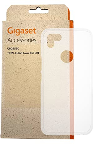 Gigaset GS5 LITE Kunststoff Case - hochwertige Schutzhülle für ihr Smartphone - Flexibler Schutz gegen Schmutz und Kratzer und Stöße - Passgenaue Aussparungen, transparent