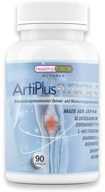 Artiplus Healthy Fusion | Für Gelenke & Muskeln | Glucosamin, Chondroitin Kurkuma | entzündungshemmend – lindert Schmerzen | Verbesserte Beweglichkeit | Stärkung von Gelenken & Muskulatur | 90 Kapseln