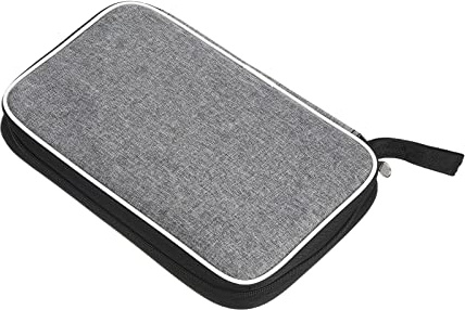PATIKIL 10.6 x 7 Ping Pong Paddle Case, Table Tennis Racket Case Soft Cover Container Bag for Sports Accessories, Grey