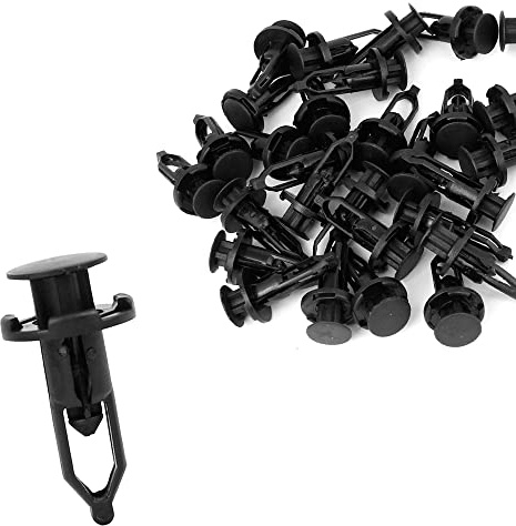 A ABSOPRO Paraurti Fermi Rivetti blocceggio per Toyota Plastica Nero(30Set)