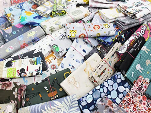 VmG-Store 2,5m Baumwolle Design (5x0,5m Zuschnitte) 140cm breit Stoffreste Paket zum Nähen Baumwolle Kinder (2,5m Baumwollstoff BUNT (5x0,5m))