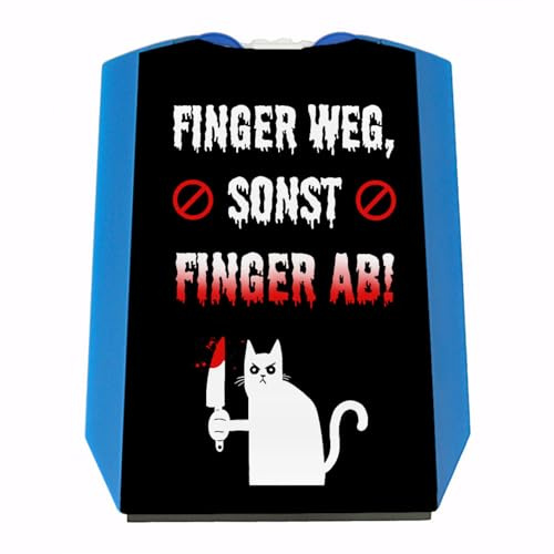 speecheese Böse Katze Parkscheibe mit Spruch Finger Weg sonst Finger ab für Autofahrer zum Führerschein Eigentum Parkuhr Eiskratzer Schutz lustig