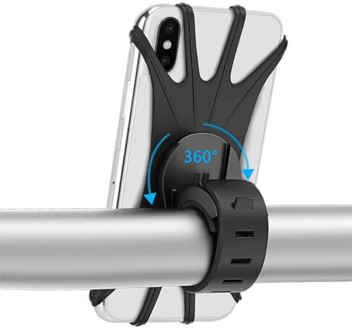 Shinekoo Universal Bicycle Phone mount Detachable Bike Motorcycle Cell Phone Holder 360° Rotatable Adjustable Bike Handlebar Mount Compatible for 4 to 6.3 Smartphones