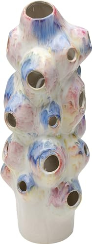 Kare Design Vase Collina, Mehrfarbig, 39cm (H), Schlanke Blumenvase für Pampasgras, Handgefertigt, Deko für Wohnzimmer, Esstisch, Regal, Flur, Keramik