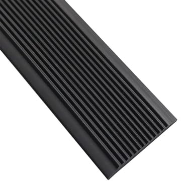 Flexible Gummistufen PVC Kunststoff Treppen-Kantenschutz Treppenkantenprofil Selbstklebend Rutsch Treppenkante Kantenschutz Geeignet für Außen- und Innentreppen Einfache Installation. ( Color : Nero ,