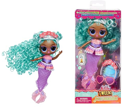 L.O.L. Surprise! Tweens - Mermaid Serena Finn - Modepuppe mit Farbwechselndem Schwanz, Beweglicher Flosse und Schönen Accessoires - Spielzeug für Kinder und Sammler ab 4 Jahren