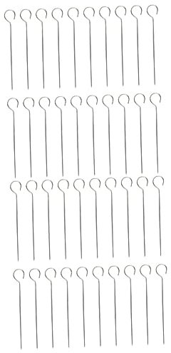 POPETPOP 40 Pièces Aiguille En De Cygne En Acier Inoxydable Mini à Pour Femme Brochettes Pour L'apéritif Brochettes En Métal Pour Brochette Brochettes De Viande Cerclé