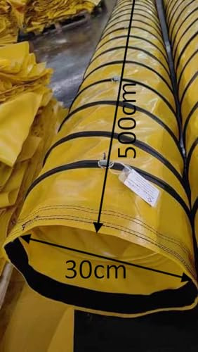 EXCOLO Warmluftschlauch Ø30 cm, 5 m – Flexibler Luftschlauch, Abluftschlauch, Spiralschlauch, PVC-belastbar, für Bautrocknung, Klimaanlage, Lüftung, Frischluft, Zelte, Hallen, Handwerk, Landwirtschaft
