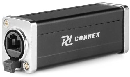 PD Connex CX182 Coupleur pour Rallonge EtherCon, Robuste et Fiable, Système de Verrouillage Rapide et Facile, Idéal pour Prolonger des Câbles Réseau RJ45