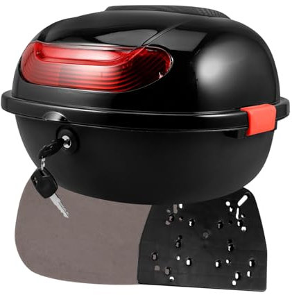 BELLIFFY Motorrad-heckkoffer Mit Rückenlehne Wasserdichtes Heckkoffer Aus Pp-Material Für Gepäckaufbewahrung Einfach Zu Montieren Und Vielseitig Einsetzbar
