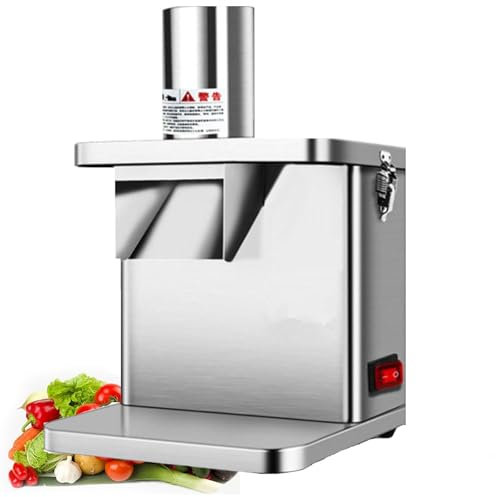 URJWAN Tritatutto Commerciale per Verdure, Affettatrice Elettrica per Verdure, Tritatutto per Cipolle Primaverili, Tritacarne, Robot da Cucina Multifunzionale con 4 Lame in Acciaio Inossidabile